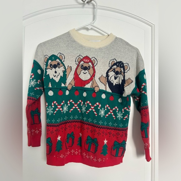 Disney Parks Exclusive Star Wars Ugly Spirit Jersey Sweater size small 5/6 - Picture 2 of 13